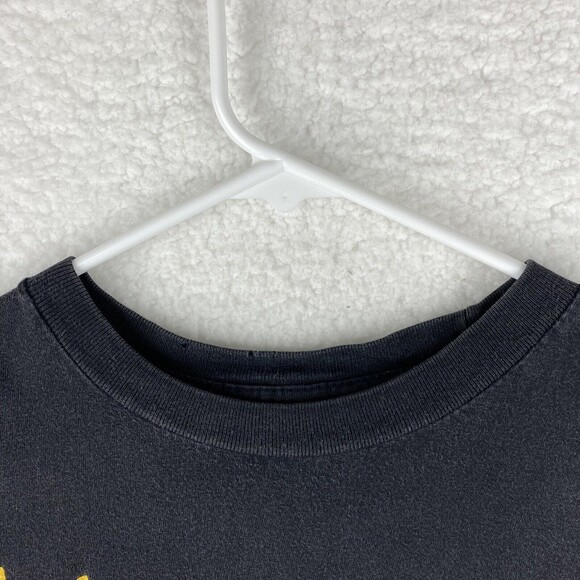 Vintage Mars Musicians Planet Shirt Mens Size L Black Music Store‎ Tee 90s Faded - Picture 5 of 15